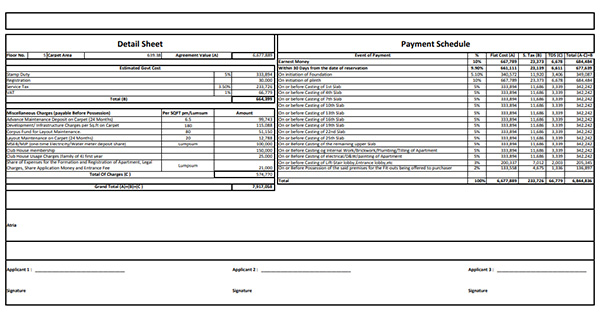 Paradigm Project Kandivali West Costing Plan